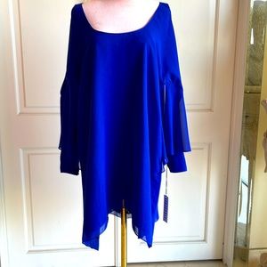 Twilight Blue Jay Godfrey Cold Shoulder Dress